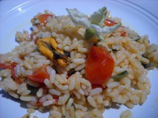 RISOTTO MARI E MONTI CON COZZE E TENERUMI