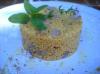 TORTINO DI COUSCOUS E TONNO CON MENTA, TIMO E BOTTARGA